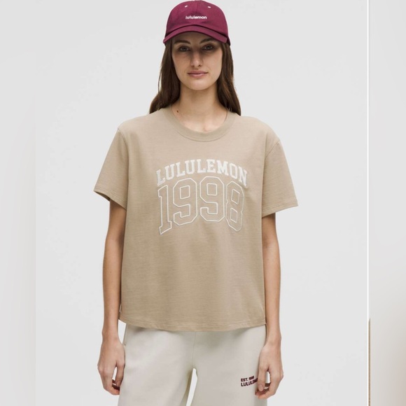 Lululemon Relaxed-Fit Graphic Jersey T-Shirt *Graphic in Sheer Oak - Picture 1 of 4